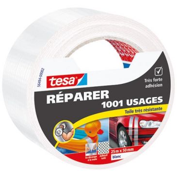 Classic réparation Toilé 1001 Usages blanc 25mx50mm