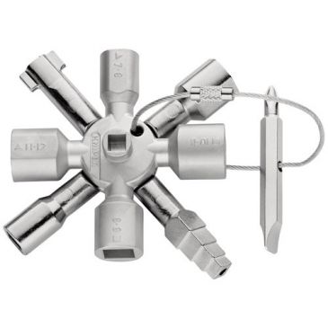 Clé universelle pour armoires de commande - 10 profilés  - 2 croix - 1 clé
