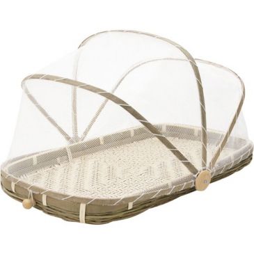 Cloche fruits filet blanc 45x28x5-25