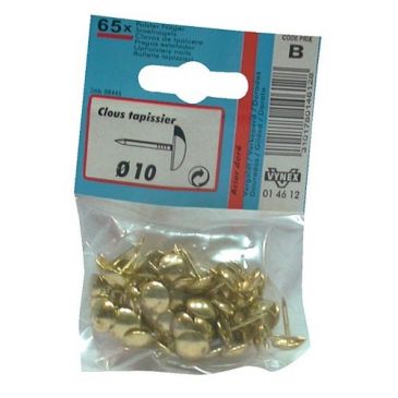 Clou tapissier acier doré 14mm sc