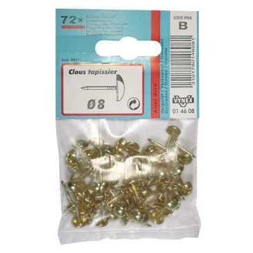 Clou tapissier acier doré 8mm sc