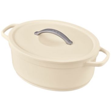 Cocotte ovale 31 cm / 6 L Beige - Plume