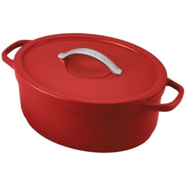 Cocotte ovale 31 cm / 6 L Rouge - Plume
