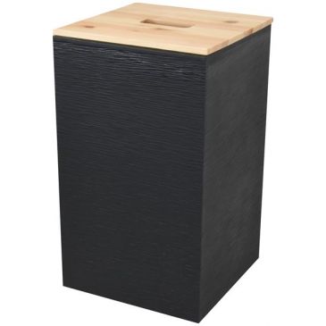 Coffre à granulés carré Stone noir 20 kg