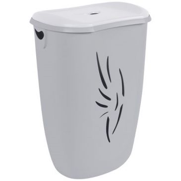 Coffre à linge - Flora - 40 L - gris béton