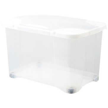 Coffre Clip box 40l naturel avec roulettes