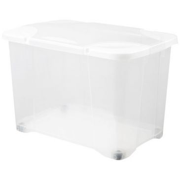 Coffre Clip box 60l naturel avec roulettes