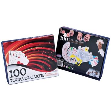 Coffret 100 tours de cartes 23x19x4cm