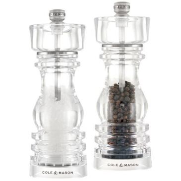 Coffret 2 moulins sel et poivre 18 cm Acrylique - London