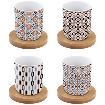 Coffret 4 tasses à café 11 cl - Geo Ethnic