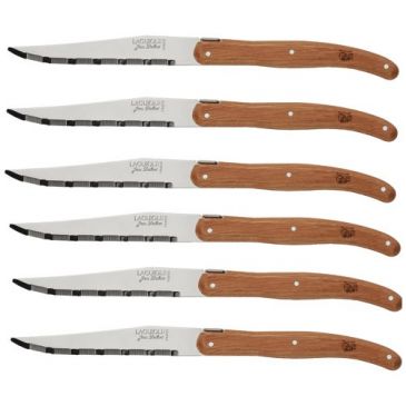 Coffret 6 couteaux à steak Laguiole - Chêne PEFC