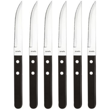 Coffret 6 couteaux à steak / pizza Noir - Steak Pizza 2.0