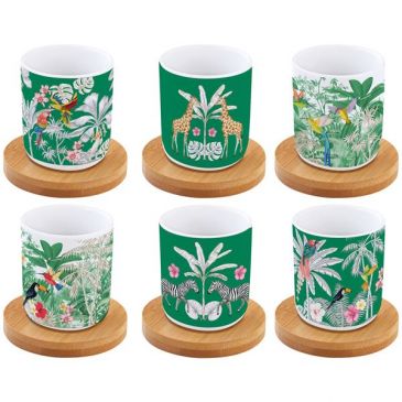 Coffret 6 tasses à café 11 cl - Exotic Heaven