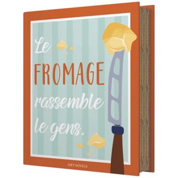 Coffret fromage 2 pièces Le fromage rassemble les gens - Gift Novels 