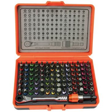 Coffret mini clé à cliquet + 98 embouts