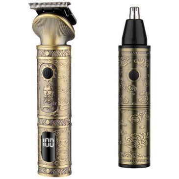 Coffret Tondeuse à barbe Barber Pro + Tondeuse à nez & oreilles - Baroudeur