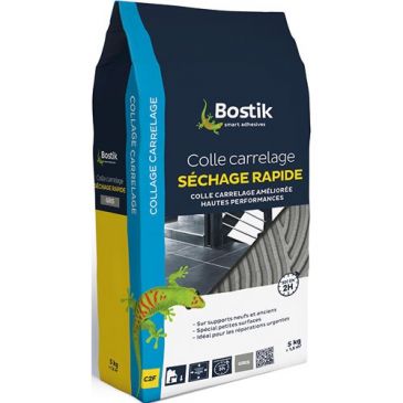 Colle carrelage poudre tous carreaux séchage rapide sac 5kg
