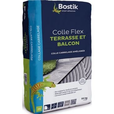 Colle terrasses balcons gris 25kg