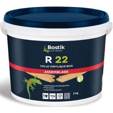 Colle à bois vinylique R22 D1 prise lente - 5 Kg