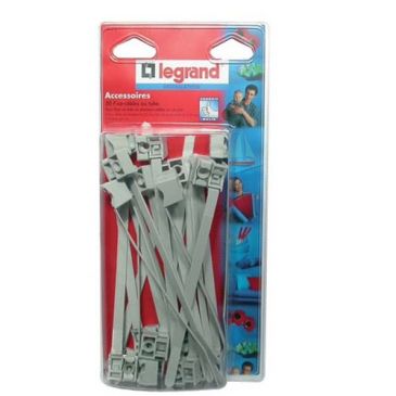 Collier à embase fixe tube et cables sachet 20 pièces