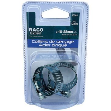 Colliers acier 13 mm 18-28 mm x 2 sc