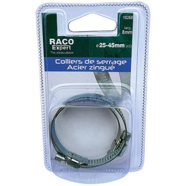 Colliers acier 8mm 25-45mm x2 sc