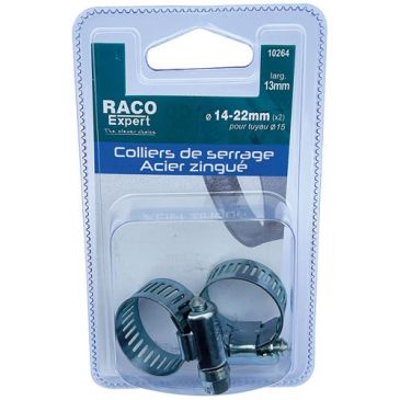 Colliers acier 8mm 25-45mm x2 sc