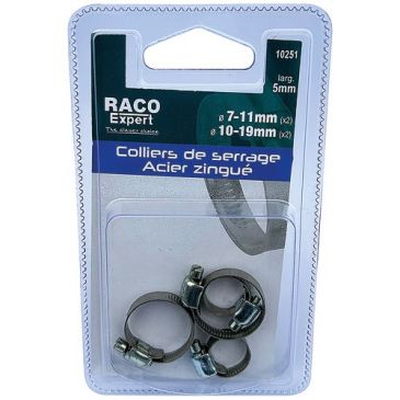 Colliers de serrage 5mm 2x7-11mm et 2x10-19mm sc