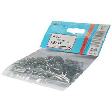 Conduit acier zingué 1.5x14  100g