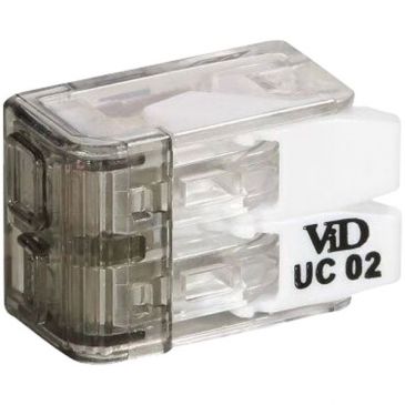 Connecteur rapide - 2 trous - 1 à 4 mm - fil souple - lot de 5