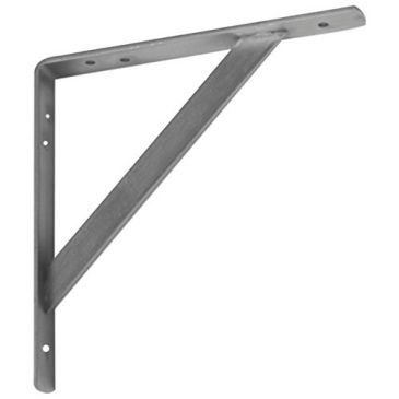 Console renforcée 400 x 400 - 40 x 4 mm - zingué blanc