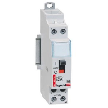 Contacteur pour tarif - heures creuses - bipolaire 230V - 25 A - 1 module