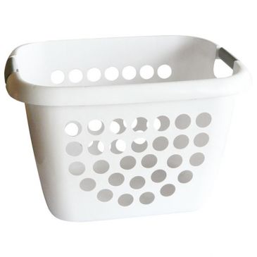 Corbeille à linge bimatière 28 L blanc