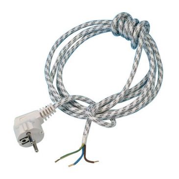 Cordon fer à repasser - 3 m - 3G1.5mm² - blanc