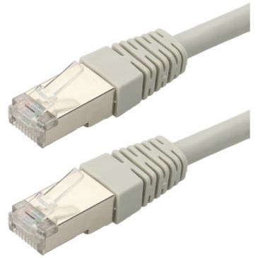Cordon RJ45 mâle à mâle - Cat. 6a F/UTP - 10 m - gris