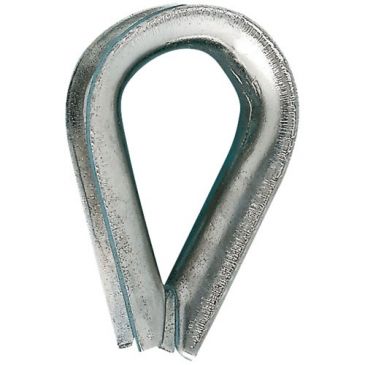 Cosse-cœur standard - base l : 4 mm - acier zingué -  lot de 2