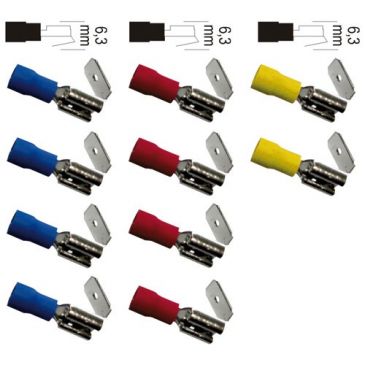 Cosses clips mâle / femelle assorties blister de 10