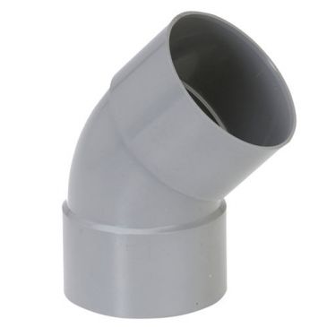 Coude PVC 45° - femelle- femelle - D100 mm - gris