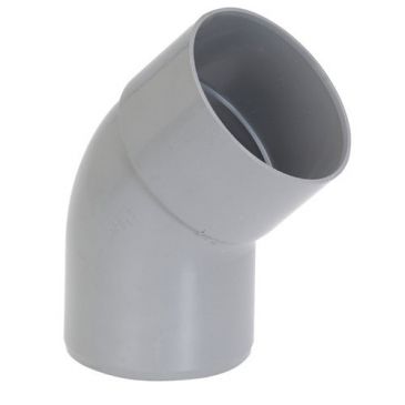 Coude PVC 45° - mâle-femelle  - D100 mm - gris