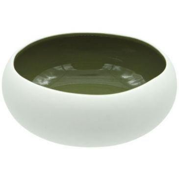 Coupelle 12 cm Blanc Mat / Vert Brillant - Oslo