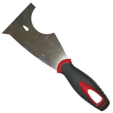 Couteau multifonction inox bimatière rouge 4059