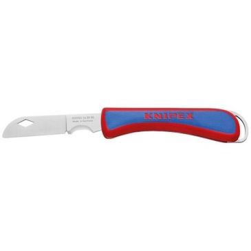Couteau pliant d'électricien - universel - lame 80 mm - rouge/bleu