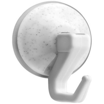 Crochet à ventouse articulé - blanc - 42 mm - lot de 2