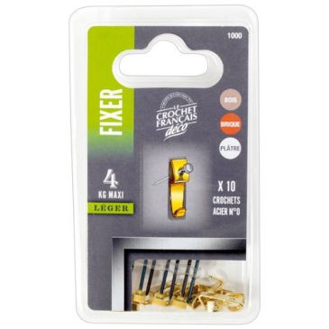 Crochet acier N°0 - avec aiguilles - lot de 10
