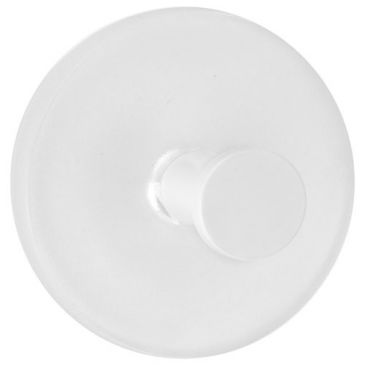 Crochet adhésif - rond - blanc - 38 x 22 mm -lot de 2