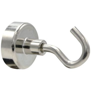 crochet aimant neodyme argent 20 mm lot de 6