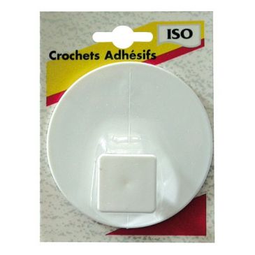 Crochet adhésif - patère - grand modèle - blanc