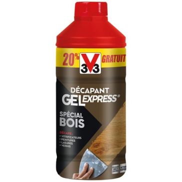 Décapant Gel Express - Spécial Bois - Bouteille 1 L + 20 % offert