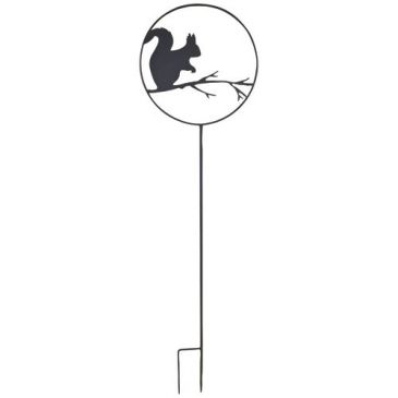 Déco de jardin à piquer écureuil 35 x 122.5 cm anthracite