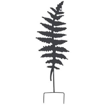 Déco en métal à planter fougère 25x70cm anthracite